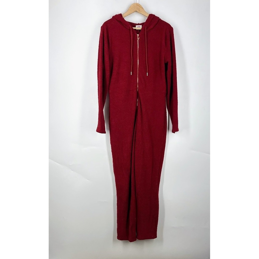 Yitty Lizzo Major Label Hooded Onesie Beet Red XL‎ Heart Pockets ON2253621